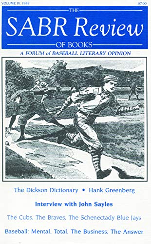 The SABR Review of Books, Volume 4: A Forum of Baseball Literary Opinion