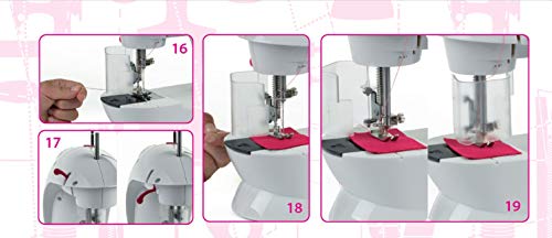 Theo Klein 7901 Máquina de coser para niños Fashion Passion, Con pedal para el pie, 2 velocidades y numerosos accesorios, Medidas 19.5 cm x 12.5 cm x 20 cm, Juguete para niños a partir de 8 años