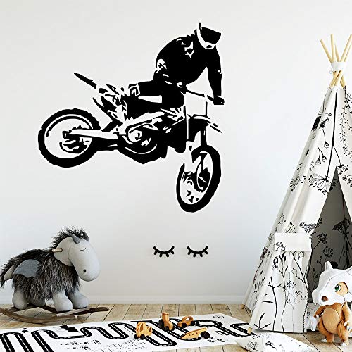 Tianpengyuanshuai Elegante Bicicleta Motocicleta Pegatinas de Pared Decorar Pegatinas de Motocicleta para niños habitación Pared calcomanías 45x45 cm