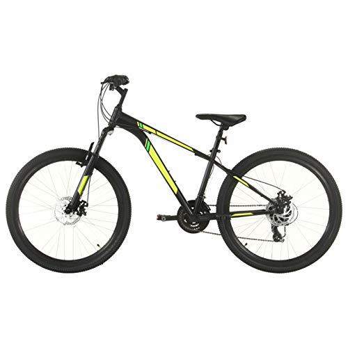 Tidyard Bicicleta de Montaña 21 Velocidades 27,5 Pulgadas Rueda 38cm Bicicleta Montaña para Adulto Negro