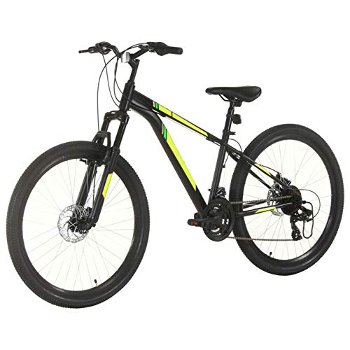 Tidyard Bicicleta de Montaña 21 Velocidades 27,5 Pulgadas Rueda 38cm Bicicleta Montaña para Adulto Negro