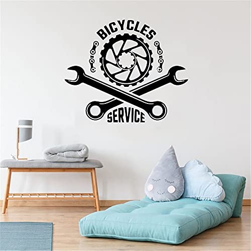 Tienda de bicicletas calcomanías de pared estilo libre vehículo todoterreno deportes herramientas de reparación de motocicletas decoración del hogar mural A4 68x57cm