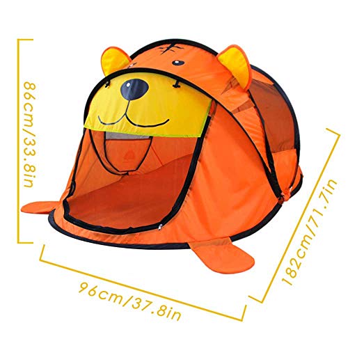 Tiendas de Campaña para Niños Juego de Color Carpa con Cubierta para la Lluvia para niños Playhouse Play Tent Juego portátil Interior o Exterior Tipi para Niños (Color : Tiger)