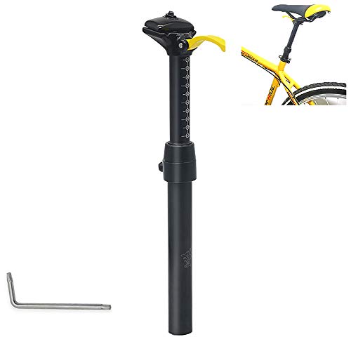 Tija De Sillín Bicicleta MTB Cuentagotas De Altura Ajustable 30.9/31.6 * 375mm Poste De Asiento De Control Remoto Manual Tubo De Asiento De Bicicleta De Viaje De 100 Mm,30.9mm