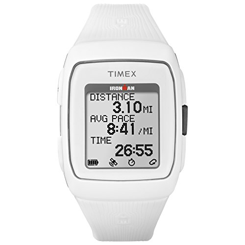 Timex Unisex TW5M11900 Ironman GPS White Silicone Strap Watch