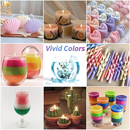 Tinte para velas - Tinte de vela líquido a base de aceite de 18 colores, tinte de cera de vela altamente concentrado para cera de soja, cera de abejas, tinte para hacer velas de bricolaje