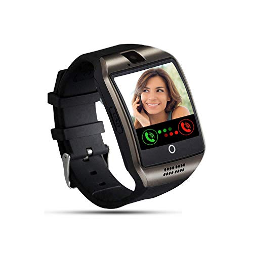 Tipmant Smartwatch, Reloj Inteligente para Hombre Mujer Niños, Relojes Inteligentes con Ranura para Tarjeta SIM Cámara Música Podometro Pulsera de Actividad para Android Xiaomi Samsung Huawei (Negro)