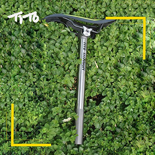 TiTo aleación de titanio después del flotador tija se aplica a la bicicleta de carretera MTB bicicleta sillín piezas de bicicleta 27.2mm/30.9mm/31.6mm (recto, Dia30.9)