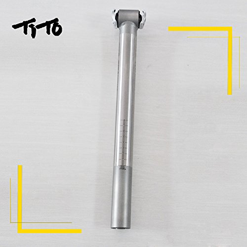 TiTo aleación de titanio después del flotador tija se aplica a la bicicleta de carretera MTB bicicleta sillín piezas de bicicleta 27.2mm/30.9mm/31.6mm (recto, Dia30.9)