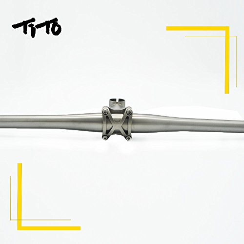 TiTo MTB - Manillar plano de titanio para bicicleta (25,4/31,8 mm x 680/700/720/740 mm)
