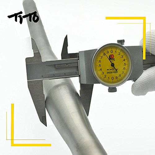 TiTo MTB - Manillar plano de titanio para bicicleta (25,4/31,8 mm x 680/700/720/740 mm)