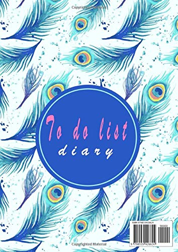 To do list diary: A4 Chaos Coordinator notebook ,life organiser to get things done -blue Feathers- for daily life planning -undated daily planner ,for school or work or daily tasks