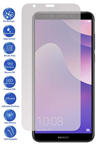 Todotumovil Protector de Pantalla Huawei Y7 2018 de Cristal Templado Vidrio 9H para movil