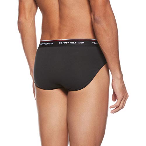 Tommy Hilfiger 3-Pack Cotton Briefs Calzoncillos, Negro (Black 990), L (Pack de 3) para Hombre