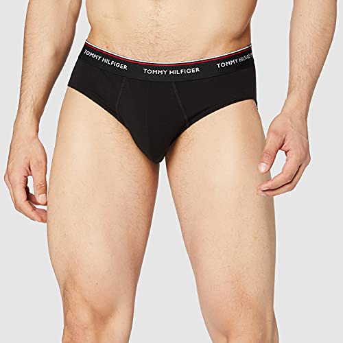 Tommy Hilfiger 3-Pack Cotton Briefs Calzoncillos, Negro (Black 990), L (Pack de 3) para Hombre