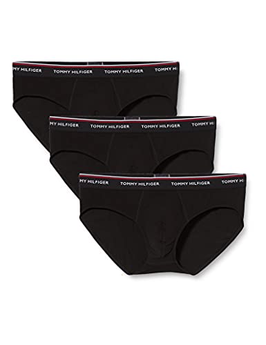 Tommy Hilfiger 3-Pack Cotton Briefs Calzoncillos, Negro (Black 990), L (Pack de 3) para Hombre