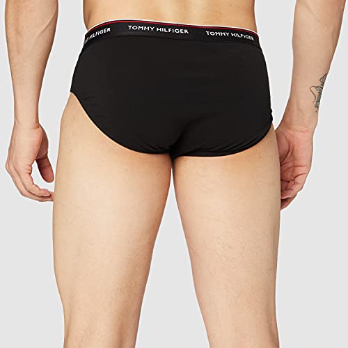 Tommy Hilfiger 3-Pack Cotton Briefs Calzoncillos, Negro (Black 990), L (Pack de 3) para Hombre