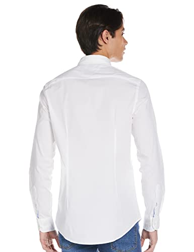 Tommy Hilfiger Core Stretch Slim Poplin Shirt, Camisa para Hombre, Blanco (Bright White), XXL