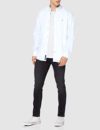 Tommy Hilfiger Core Stretch Slim Poplin Shirt, Camisa para Hombre, Blanco (Bright White), XXL