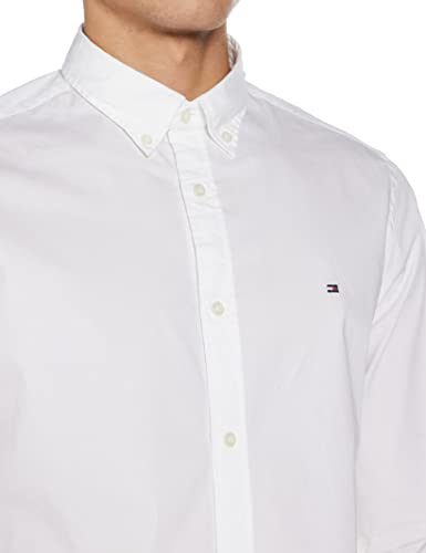 Tommy Hilfiger Core Stretch Slim Poplin Shirt, Camisa para Hombre, Blanco (Bright White), XXL