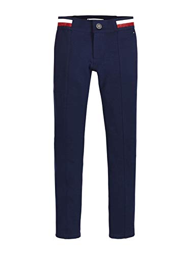 Tommy Hilfiger Essential Punto Milano Treggings Pantalones, Azul (Blue Cbk), 122 (Talla del Fabricante: 7) para Niñas