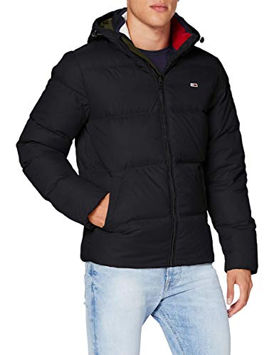 Tommy Jeans TJM Essential Down Jacket Chaqueta, Negro, XS para Hombre