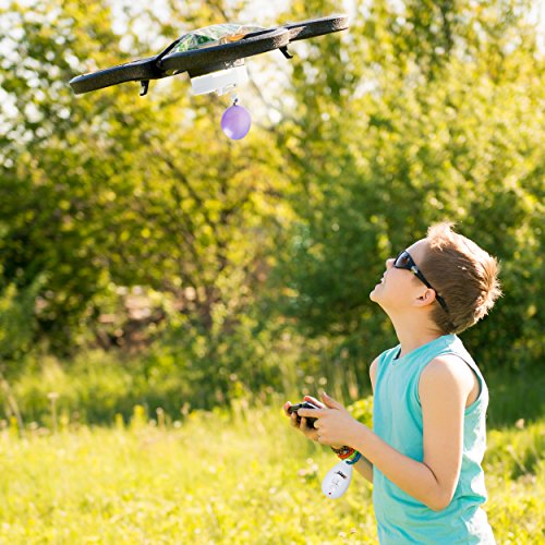 Top Race® Drone Teledirigido lanzacohetes con Gancho Toma Objetos hasta 300g Muoverlos y Abilidad de Liberación Drone lanzacohetes Controlado por Radio Certificado (TR-66)