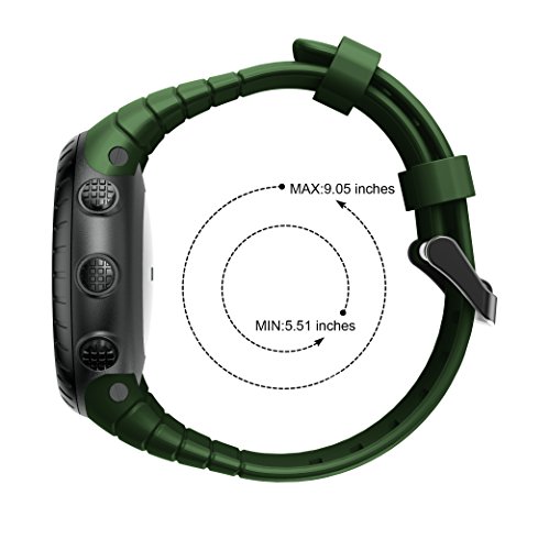 TOPsic Banda de Reloj para Suunto Core Correa, Correa Reemplazo de Silicona Suave Deportiva para Suunto Core Pulsera Correa