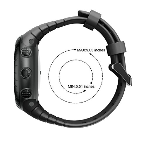 TOPsic Banda de Reloj para Suunto Core Correa, Correa Reemplazo de Silicona Suave Deportiva para Suunto Core Pulsera Correa