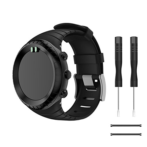 TOPsic Banda de Reloj para Suunto Core Correa, Correa Reemplazo de Silicona Suave Deportiva para Suunto Core Pulsera Correa