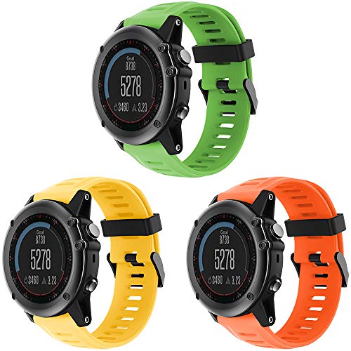 TOPsic Garmin Fenix 3 correa de reloj, Banda Reemplazo de Silicona Suave Deportiva con Herramientas para Garmin Fenix 3 / reloj elegante de Fenix 3 HR Multi-colors