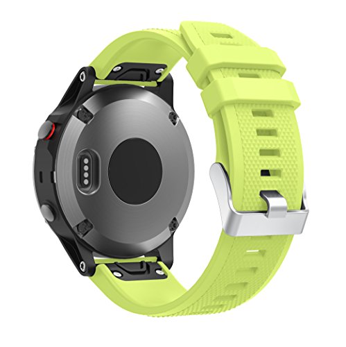 TOPsic Garmin Fenix 5 Banda, Silicona Reemplazo Correa con 2pzs Destornilladores para Garmin Fenix 5/Forunner 935/Fenix 5 Plus/Fenix 6/Fenix 6 Pro, 13.5cm-22.5cm, no Adapta a Fenix 5X, 5s