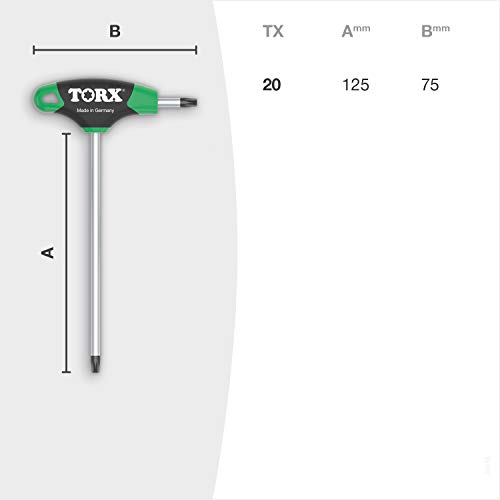 TORX® 70518 Destornillador con mango en T TX20, con Duplex Grip — Made in Germany