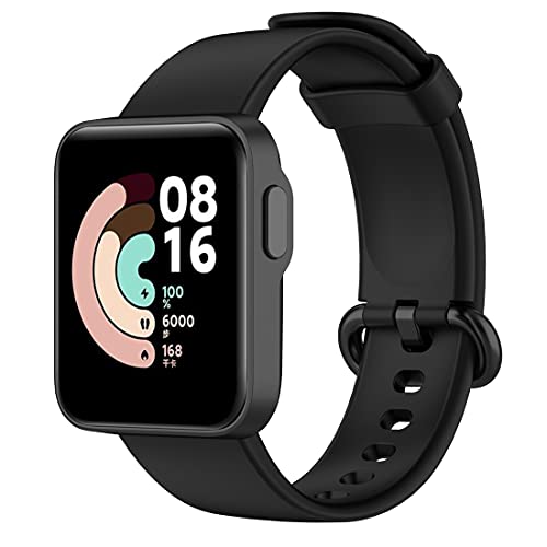 Tosenpo Correas para Xiaomi Mi Watch Lite,Pulseras de Silicona Suave con Correa de Repuesto para Xiaomi Mi Watch Lite/Red mi Watch Lite (Negro)