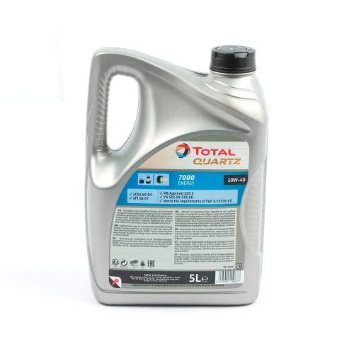 Total 5L Quartz 7000 Energy 10W-40 Aceites de Motor para Coches, 5 litros