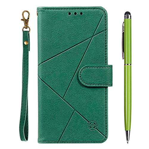 TOUCASA Funda iPhone 8,Carcasa iPhone 7,PU Cuero Slim Case de Estilo Billetera Carcasa TPU Silicona Case Interna Suave [Prismático] [Cierre Magnético] Funda para iPhone 8/7 (4,7 Pulgadas)(Verde)