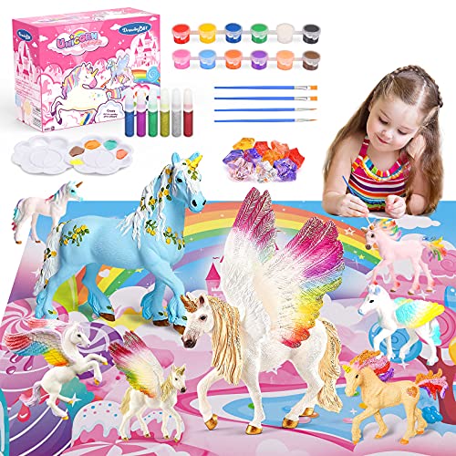 Toy zee Manualidades Niños 3 4 5 6 7 8 Años, Regalos Niños 3-10 Años Unicornios para Niñas Juguetes Figuras para Pintar Niños 3-10 Años Regalos Cumpleaños Niños 3-10 Años Kit Manualidades