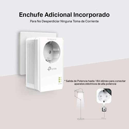 TP-Link TL-PA7017P Kit AV1000 Gigabit Powerline Starter Kit, Sin WiFi, 1 Gigabit Puerto, Super Ahorro de Energía