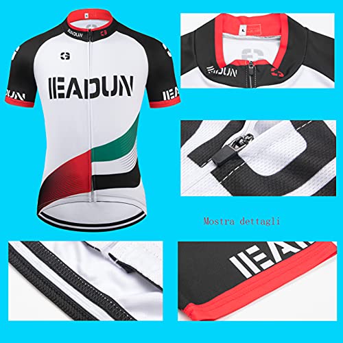 Traje Equipacion Ciclismo Hombre Verano Maillot Ciclista Manga Corta con Corto con 3D Gel Pad Ciclista Hombre Verano