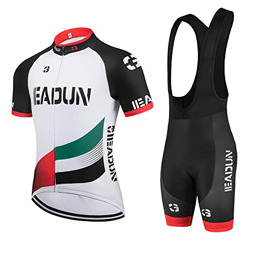 Traje Equipacion Ciclismo Hombre Verano Maillot Ciclista Manga Corta con Corto con 3D Gel Pad Ciclista Hombre Verano