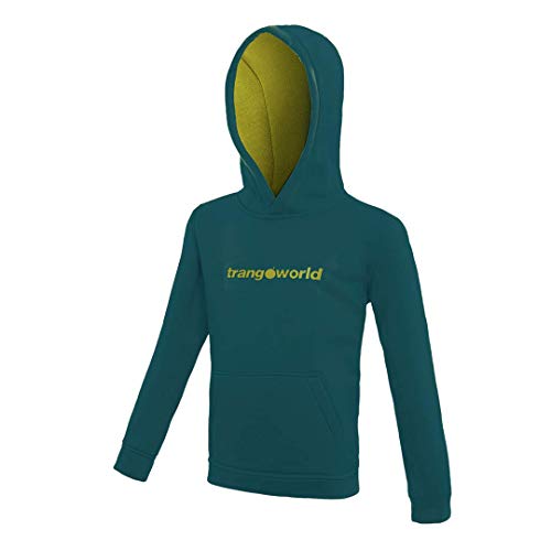 Trangoworld Kura Sudadera, Unisex niños, Verde/Verde, 14