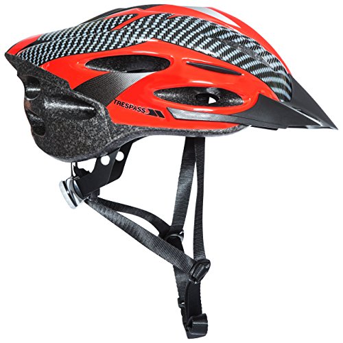 Trespass Crankster Ventilation Casco de Seguridad Ajustable para Ciclismo, Unisex, Rojo, L/XL