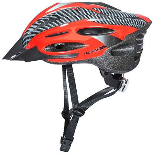 Trespass Crankster Ventilation Casco de Seguridad Ajustable para Ciclismo, Unisex, Rojo, L/XL