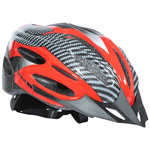 Trespass Crankster Ventilation Casco de Seguridad Ajustable para Ciclismo, Unisex, Rojo, L/XL