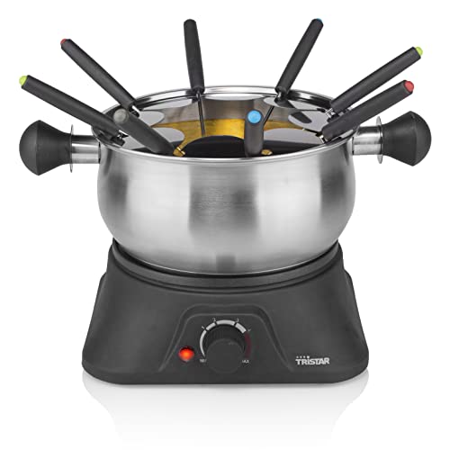 Tristar FO-1106 – Aparato para Hacer Fondue, Volumen 1.3 litros, Acero Inoxidable