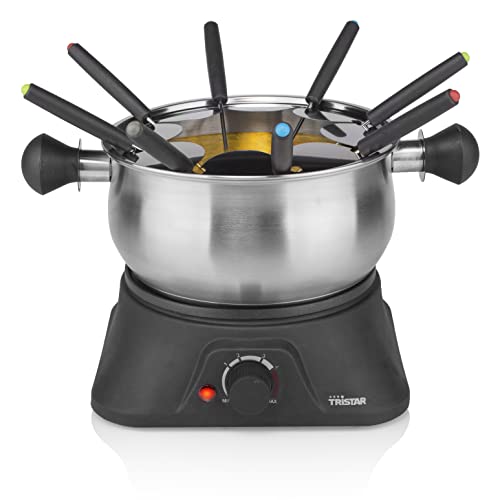 Tristar FO-1106 – Aparato para Hacer Fondue, Volumen 1.3 litros, Acero Inoxidable