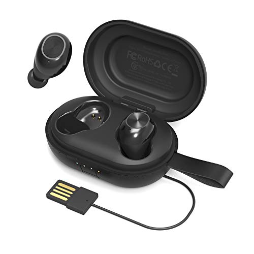 Tronsmart Spunky Beat Auriculares Inalámbricos Bluetooth 5.0, Soporte Aptx HD Calidad de Sonido, 24H Playtime, CVC 8.0 Cancelación de Ruido, Control Tactil y Micrófono Integrado, Carga Rapida y IPX5