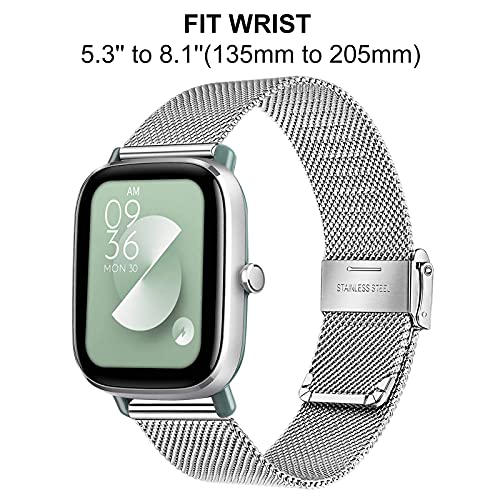 TRUMiRR Reemplazo para Amazfit GTS 2 Mini Correa de Reloj, Correa de Reloj de Acero Inoxidable Tejida con Malla Pulsera de Metal para Amazfit GTS 2 Mini/GTS 2/GTS 2e