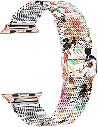 TRUMiRR Reemplazo para Apple Watch Series SE/Series 6 38mm 40mm Correa, Correa de Reloj de Acero Inoxidable Tejida con Malla para iWatch Apple Watch SE Series 6 5 4 3 2 1 Hombres Mujeres