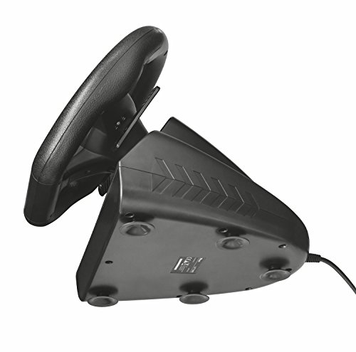 Trust GXT 580 - Volante de competición (con Respuesta de vibración y Pedales, para PS3 y PC), Color Negro